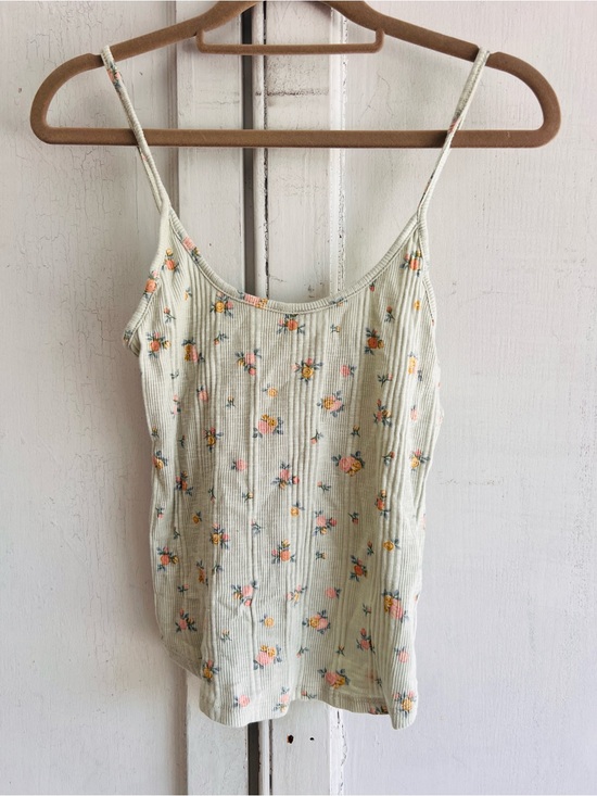 Cotton On Body Tops - Cotton On Ribbed cotton tank top Floral Camisole with Pink & Yellow Flowers